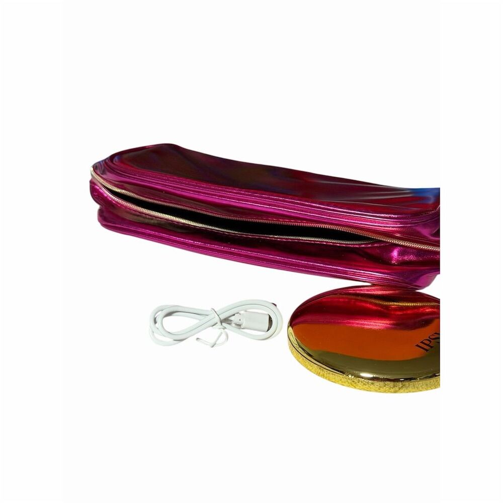 Ipsy Metallic Makeup Bag with LED Compact Mirror - Picture 8 of 11